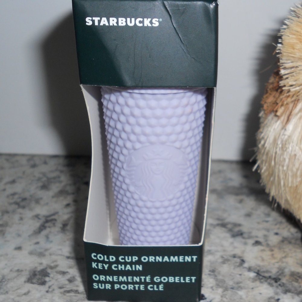 New Matte Lilac Starbucks Cold Cup Ornament Key Chain